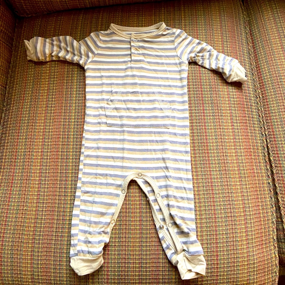 Sweet Bamboo Stripe Pocket Romper